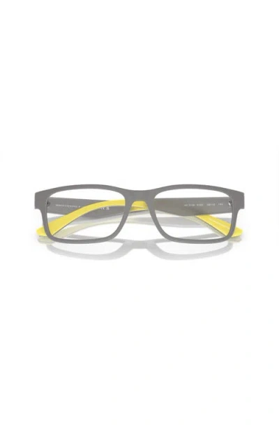 Armani Exchange 56mm Rectangle Optical Glasses In Gray