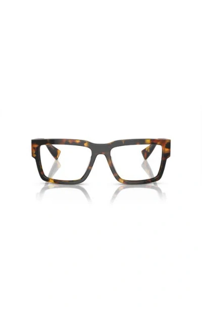 Miu Miu 54mm Rectangle Optical Glasses In Brown
