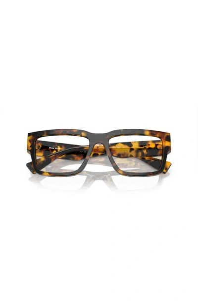 Miu Miu 54mm Rectangle Optical Glasses In Brown