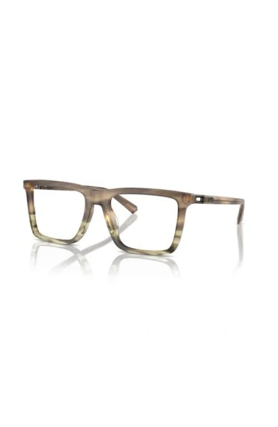 Michael Kors 55mm Rectangle Optical Glasses In Brown