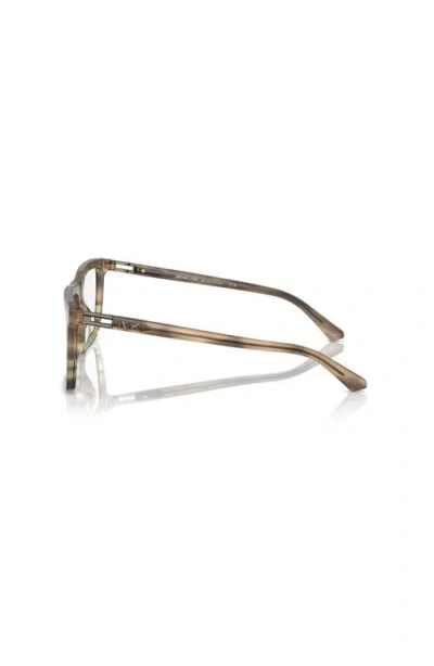 Michael Kors 55mm Rectangle Optical Glasses In Brown