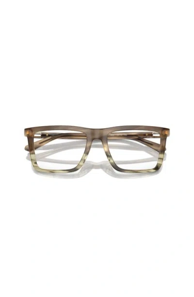 Michael Kors 55mm Rectangle Optical Glasses In Brown