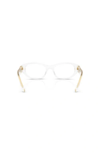 Miu Miu 53mm Irregular Optical Glasses In Transparent