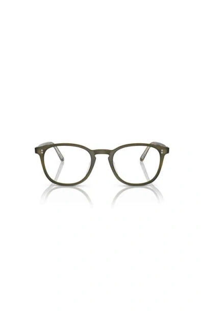 Oliver Peoples 49mm Square Optical Glasses In Black