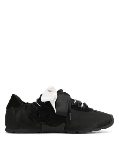 Naked Wolfe Adorable Satin Sneaker In Black