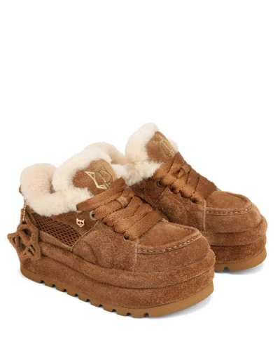 Naked Wolfe Beau Suede Boot In Brown