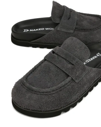Naked Wolfe Cord Suede Slipper In Gray