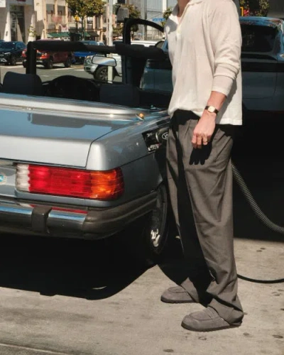 Naked Wolfe Cord Suede Slipper In Gray