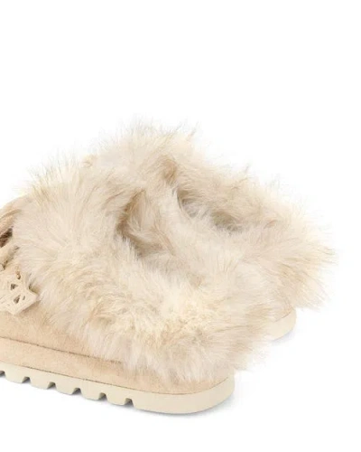 Naked Wolfe Harlow Suede Slipper In Neutral