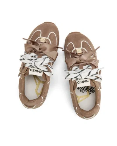 Naked Wolfe Adored Suede Sneaker In Brown