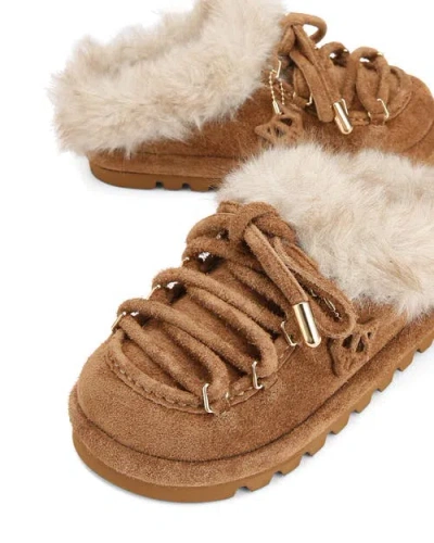 Naked Wolfe Harlow Suede Slippers In Brown