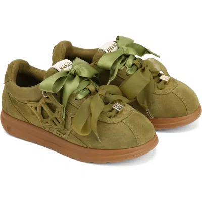 Naked Wolfe Expense Suede Sneaker In Green