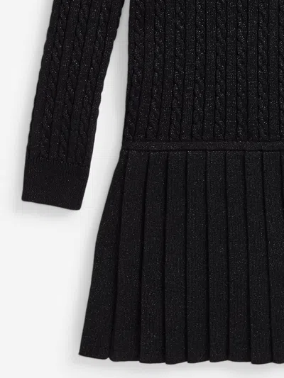 Ralph Lauren Girls Cotton Knit Dress In Black