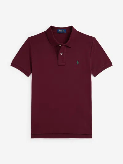 Ralph Lauren Boys Logo Polo Shirt In Red