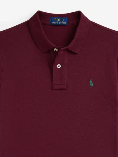 Ralph Lauren Boys Logo Polo Shirt In Red