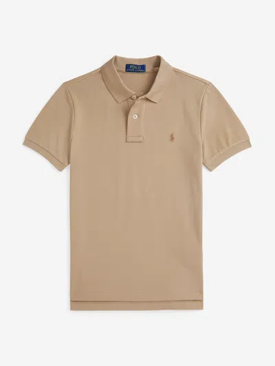 Ralph Lauren Boys Logo Polo Shirt In Brown