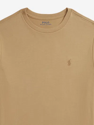 Ralph Lauren Boys Logo T-shirt In Brown