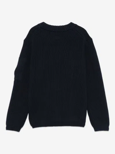 C.p. Company Boys Lens Jumper In Blue