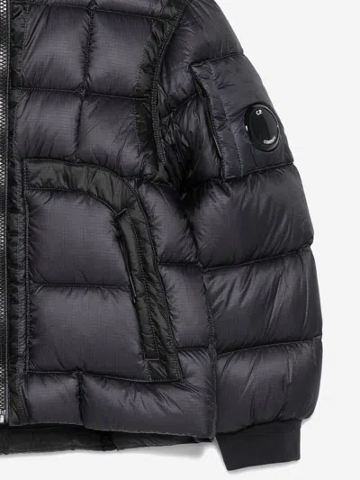 C.p. Company Hooded Padded Jacket In Black