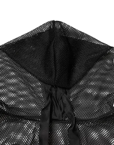 Dolce & Gabbana Black See Through Hooded Pullover Women's Sweater In Black