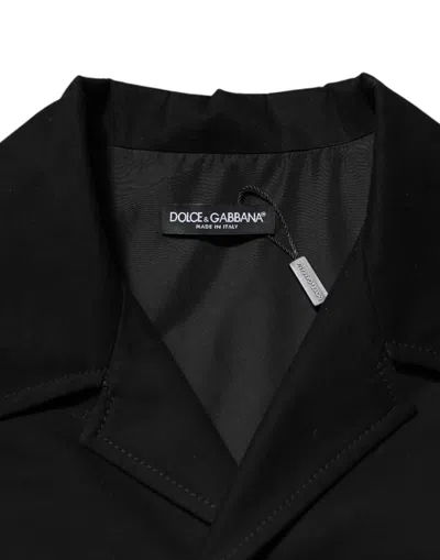 Dolce & Gabbana Black Short Sleeve Button Men Casual Men's Shirt In Black
