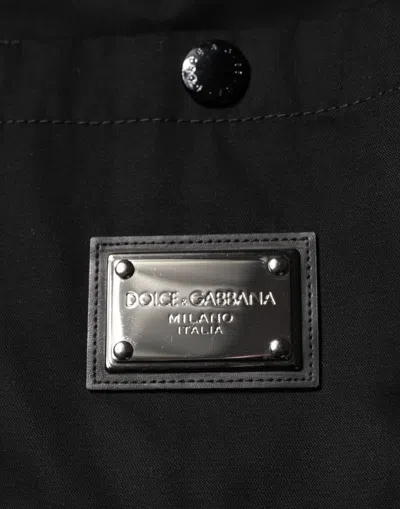 Dolce & Gabbana Black Short Sleeve Button Men Casual Men's Shirt In Black