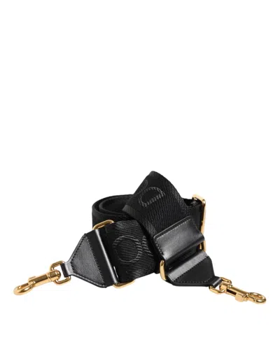 Dolce & Gabbana Black Solid Viscose Bag Shoulder Women's Strap In Black