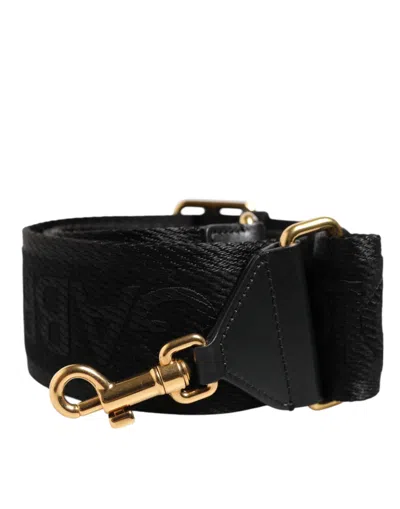 Dolce & Gabbana Black Solid Viscose Bag Shoulder Women's Strap In Black