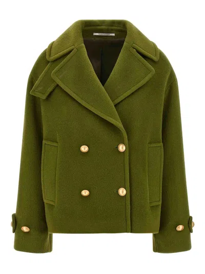 Tagliatore 'sheila' Coat Double-breasted Flap Pockets In Green