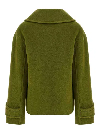 Tagliatore 'sheila' Coat Double-breasted Flap Pockets In Green