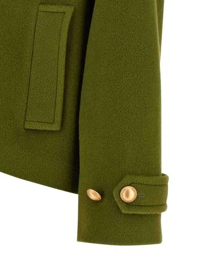 Tagliatore 'sheila' Coat Double-breasted Flap Pockets In Green
