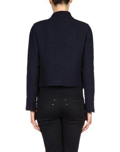 Shop Oscar De La Renta Blazer In Dark Blue