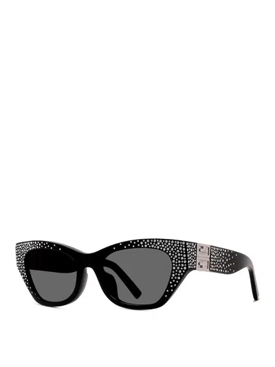 Givenchy Gv4019isw Embellished Acetate Cat-eye Sunglasses In Black