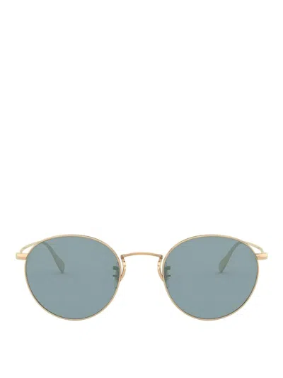 Oliver Peoples Coleridge Sun 50mm Tinted Round Sunglasses In Cobalto