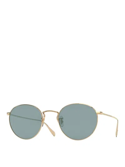 Oliver Peoples Coleridge Sun 50mm Tinted Round Sunglasses In Cobalto