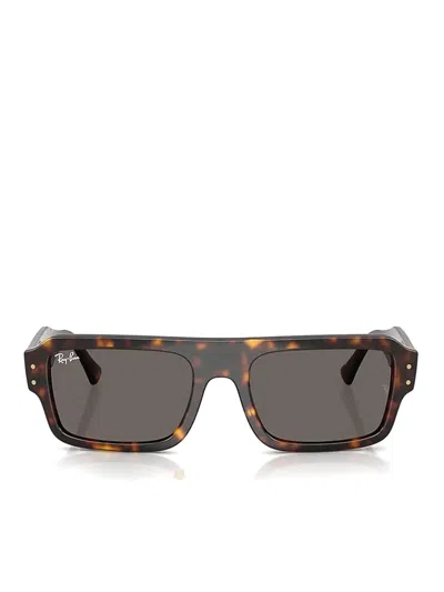 Ray Ban Ray-ban 56mm Polarized Rectangular Sunglasses In Black