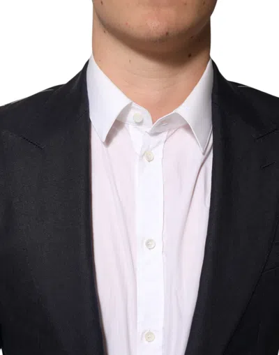 Pre-owned Dolce & Gabbana Dark Blue Single Breasted Men Suit Men's Blazer ()