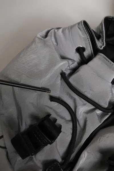 Pre-owned Dolce & Gabbana Gray Milano Print Drawstring Travel Backpack Men's Bag ()