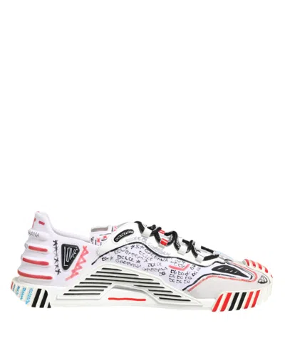 Dolce & Gabbana New York Ns1 Hand-painted Sneakers In Multi