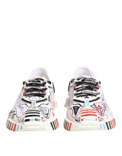 Dolce & Gabbana New York Ns1 Hand-painted Sneakers In Multi
