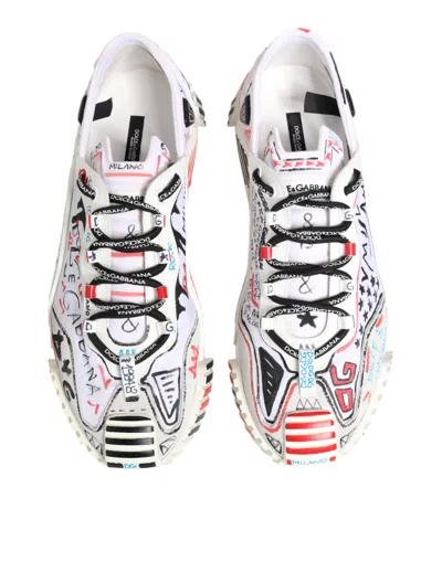 Dolce & Gabbana New York Ns1 Hand-painted Sneakers In Multi