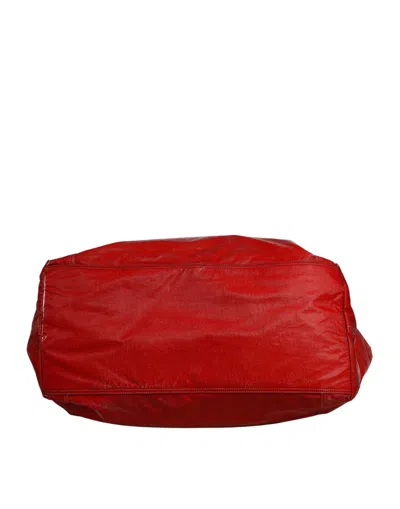 Dolce & Gabbana Red Nylon Hand Shoulder Duffel Travel Men's Bag