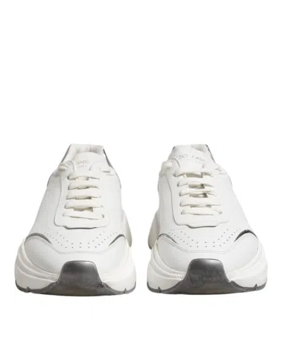 Pre-owned Dolce & Gabbana White Daymaster Leather Low Top Sneakers Men's Shoes ()