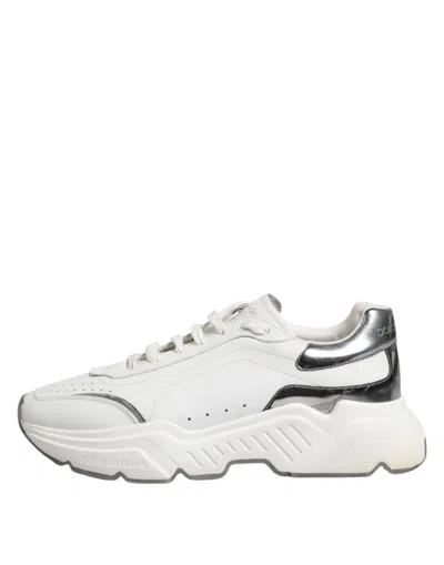 Pre-owned Dolce & Gabbana White Daymaster Leather Low Top Sneakers Men's Shoes ()