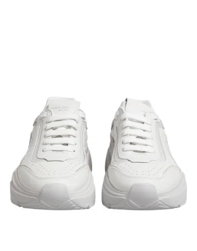 Pre-owned Dolce & Gabbana White Leather Daymaster Low Top Sneakers Men's Shoes ()