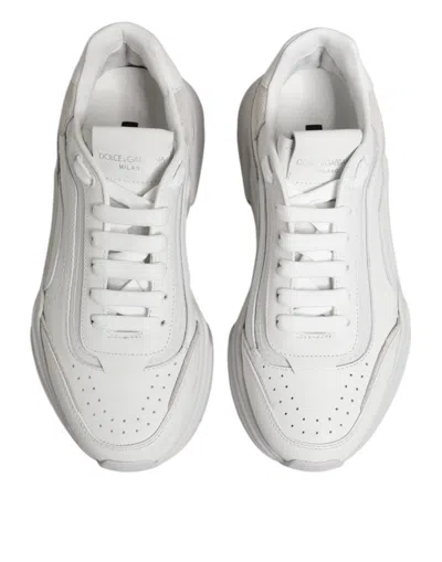 Pre-owned Dolce & Gabbana White Leather Daymaster Low Top Sneakers Men's Shoes ()