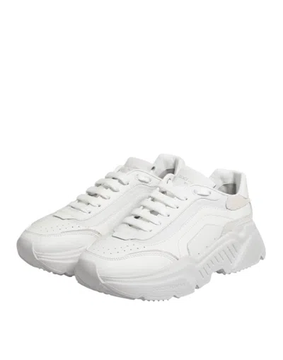 Pre-owned Dolce & Gabbana White Leather Daymaster Low Top Sneakers Men's Shoes ()