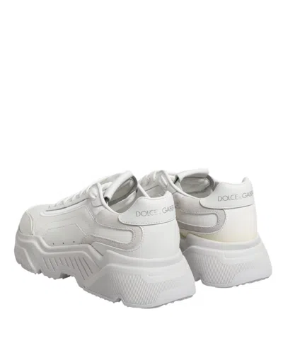 Pre-owned Dolce & Gabbana White Leather Daymaster Low Top Sneakers Men's Shoes ()