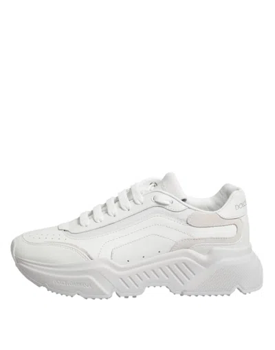 Pre-owned Dolce & Gabbana White Leather Daymaster Low Top Sneakers Men's Shoes ()