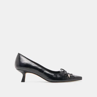 Dolce Vita Clarie Heels Midnight Crinkle Patent Leather In Multi
